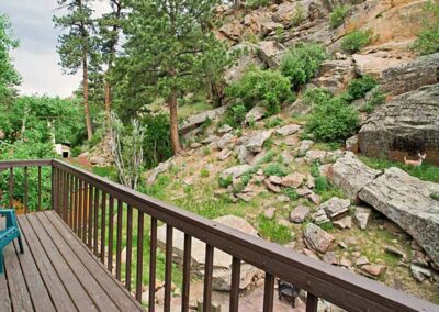 Riverside Retreat Cabin View from Loft Balcony